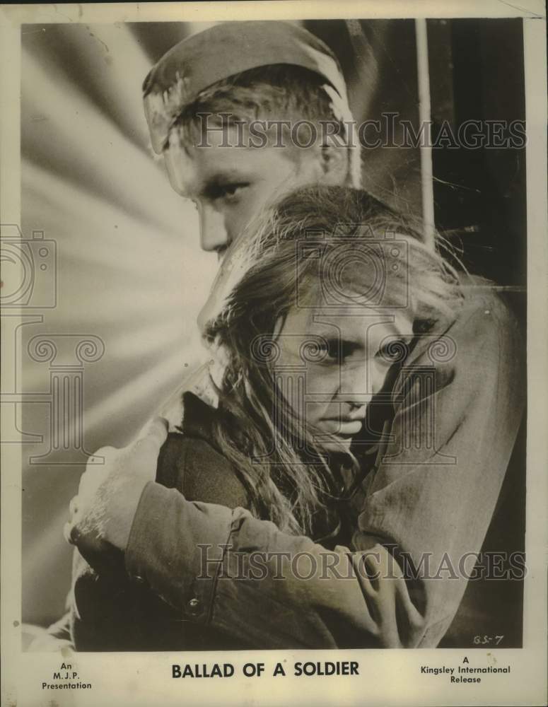 1961 Press Photo Scene from Russian Film "Ballad of a Soldier" - nox30370