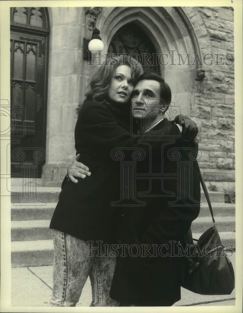 1987 Press Photo Actors Ann Jillian, Tony Lo Bianco in &quot;The Ann Jillian Story&quot;