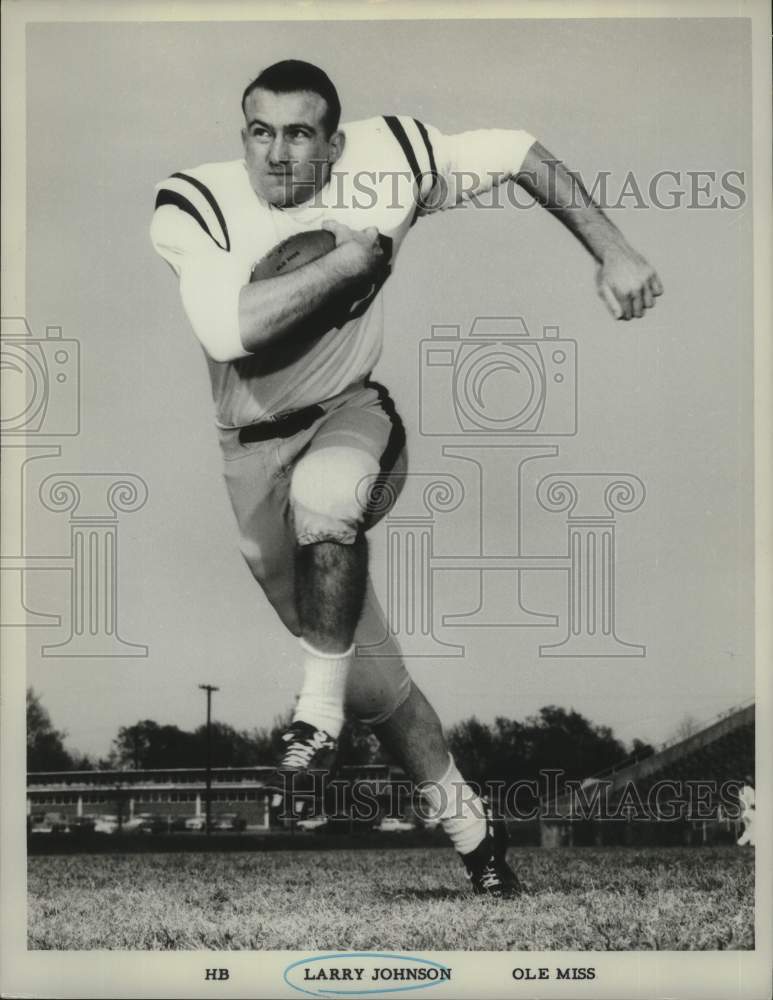 1962 Press Photo Ole Miss Football Halfback Larry Johnson - nox30557