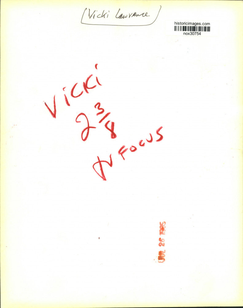 1985 Press Photo Actress and comedian, Vicki Lawrance. - nox30754