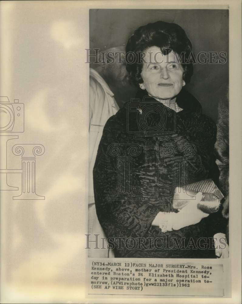 1962 Press Photo Mother of President Kennedy, Mrs. Rose Kennedy - nox30951