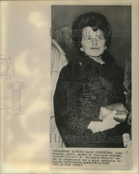 1962 Press Photo Mother of President Kennedy, Mrs. Rose Kennedy - nox30951
