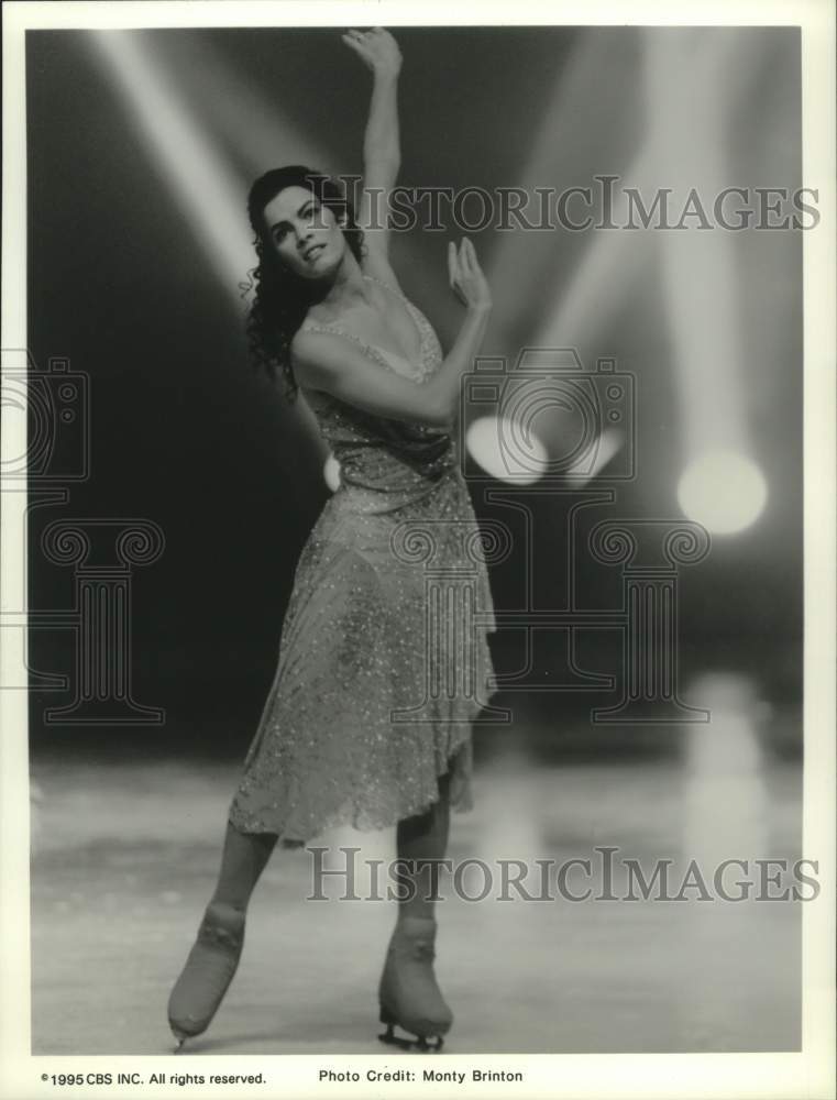 1995 Press Photo Figure Skater Nancy Kerrigan in Disney Skating Special