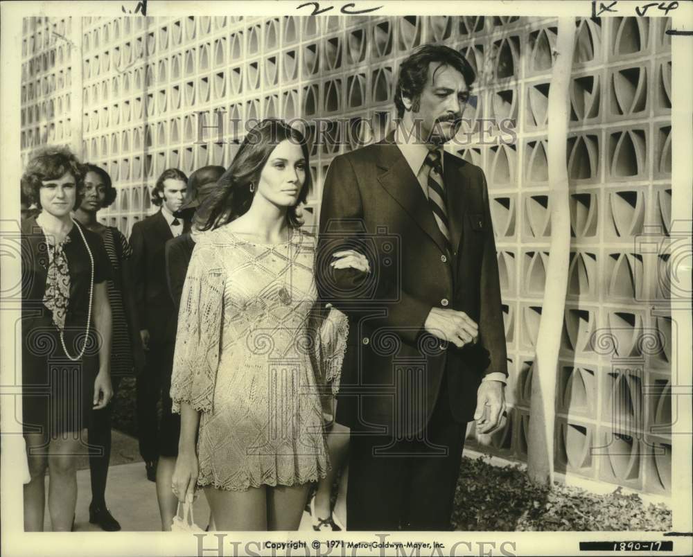 1971 Press Photo Barbara Leigh & Rock Hudson star in "Pretty Maids All in a Row"