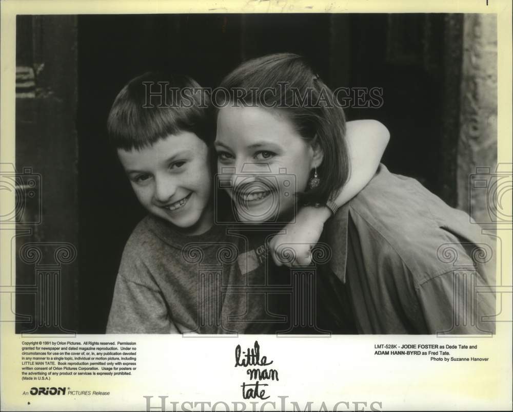 1991 Press Photo Jodie Foster and Adam Hann-Byrd in "Little Man Tate."