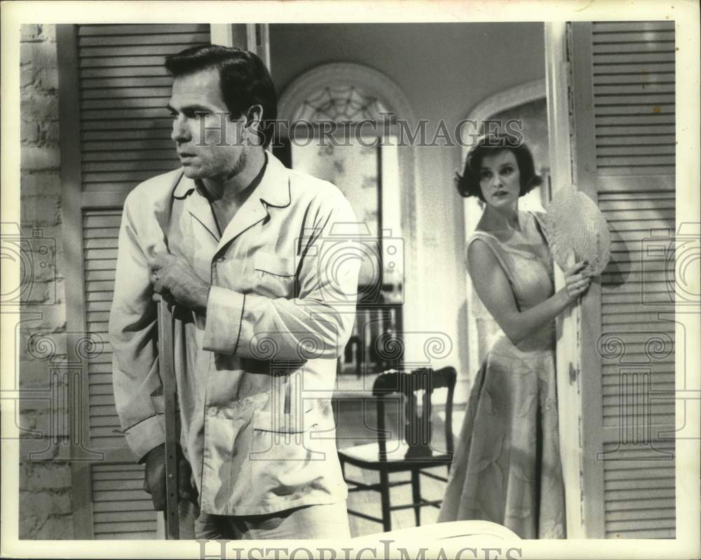 1984 Press Photo Actors Tommy Lee Jones, Jessica Lange, "Cat on a Hot Tin Roof"