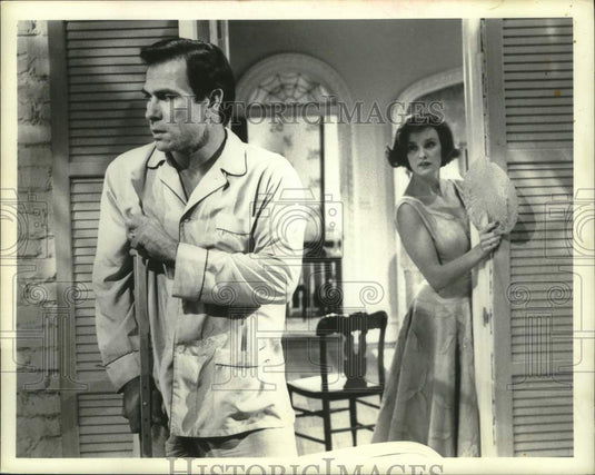 1984 Press Photo Actors Tommy Lee Jones, Jessica Lange, "Cat on a Hot Tin Roof"