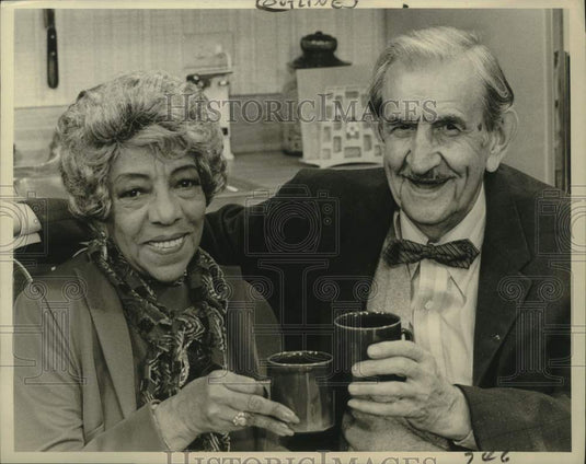 1976 Press Photo Actors Zara Cully, Victor Killian in "The Jeffersons"