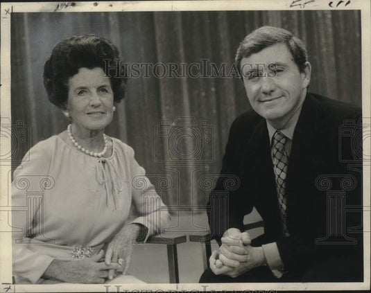 1969 Press Photo Rose Kennedy being interviewed on a talk show. - nox31436