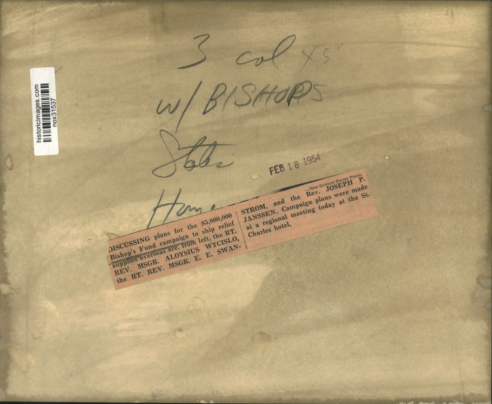 1954 Press Photo Bishop's Fund Campaign Principals - nox31537