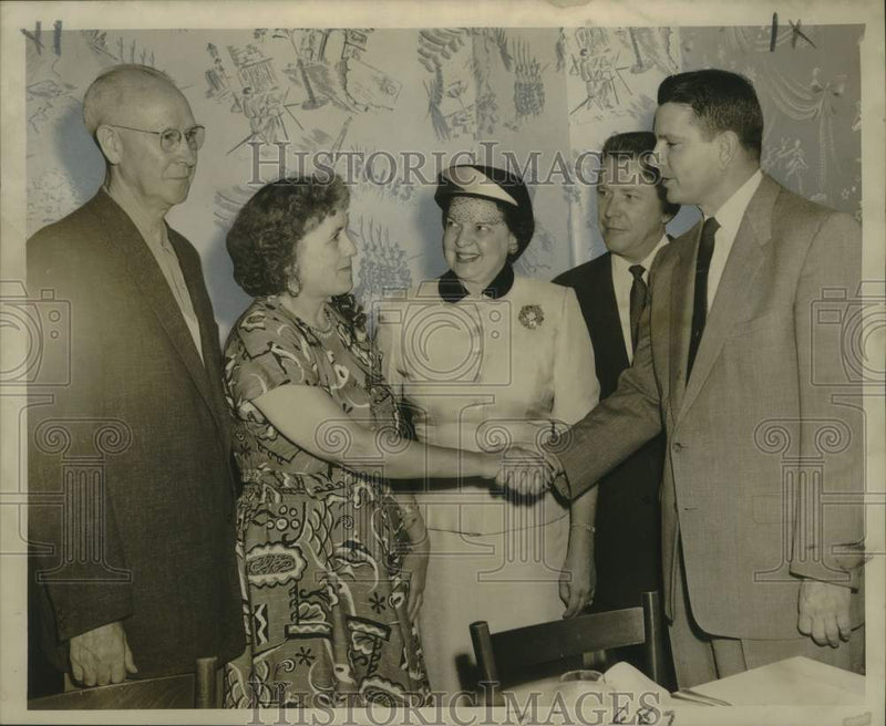 Load image into Gallery viewer, 1956 Press Photo Louisiana Hospitality Tour Winners Mr. &amp; Mrs. George D. Jaynes
