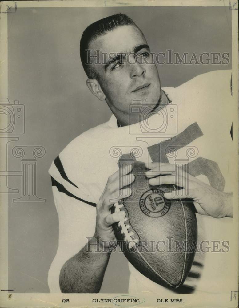 1966 Press Photo Ole Miss&#39; quarterback Glynn Griffing. - nox31700