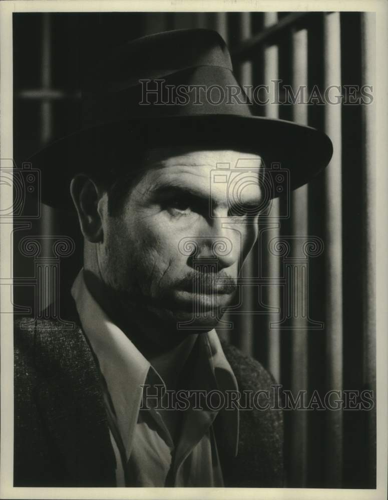 1977 Press Photo Tommy Lee Jones stars as Howard Hughes in a television movie.- Historic Images