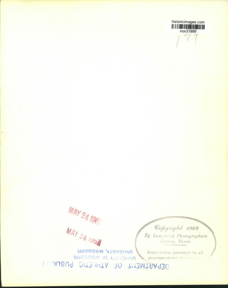 1964 Press Photo Frank Kinard, Ole Miss full-back. - nox31999