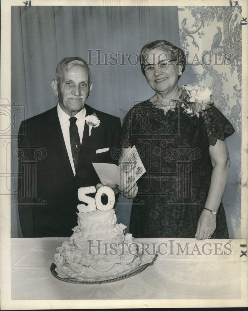 1959 Press Photo Mr. &amp; Mrs. Jake Maggio Celebrate 50th Anniversary - nox32214