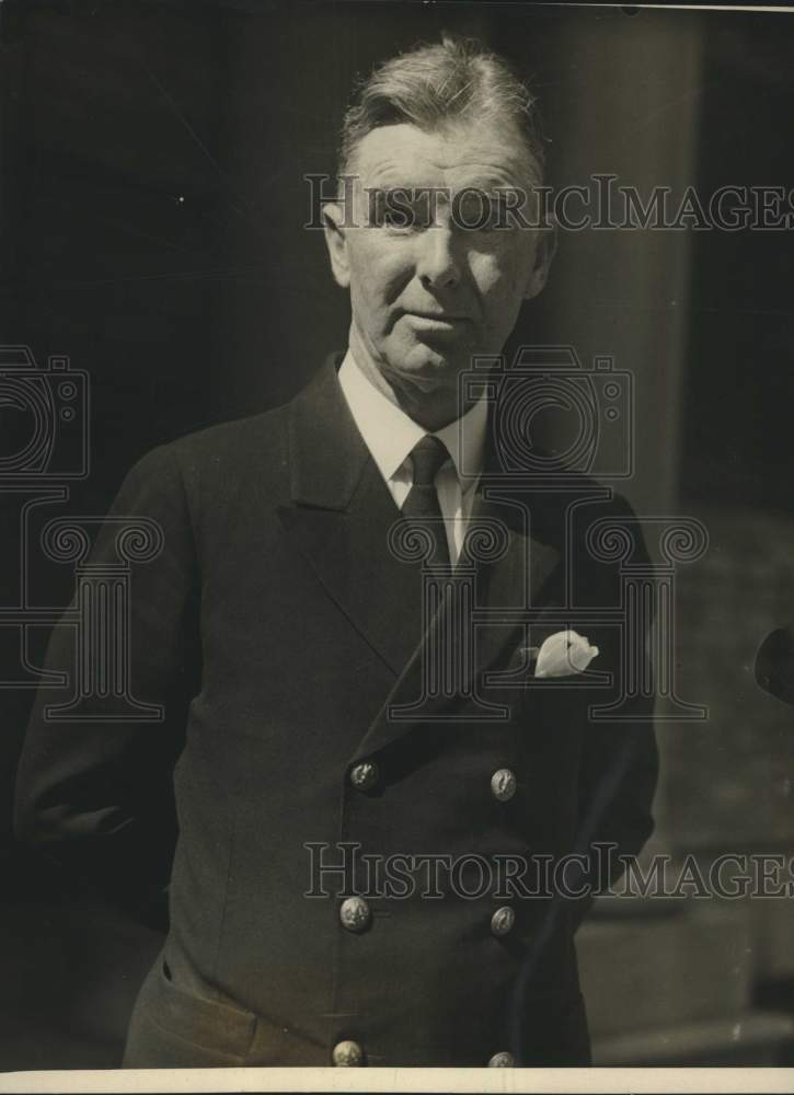1927 Press Photo Rear Admiral Magruder to present his reorganization plan.