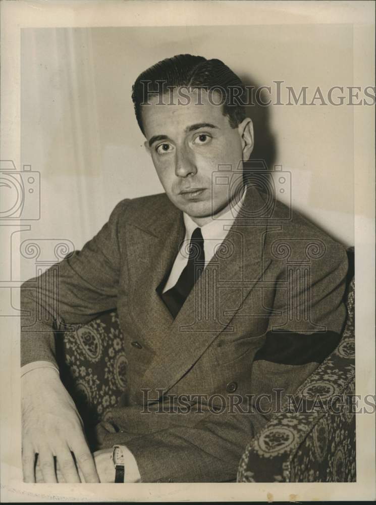 1937 Press Photo Italian Inventor Guglielmo Marconi's Son Giulio - nox32345