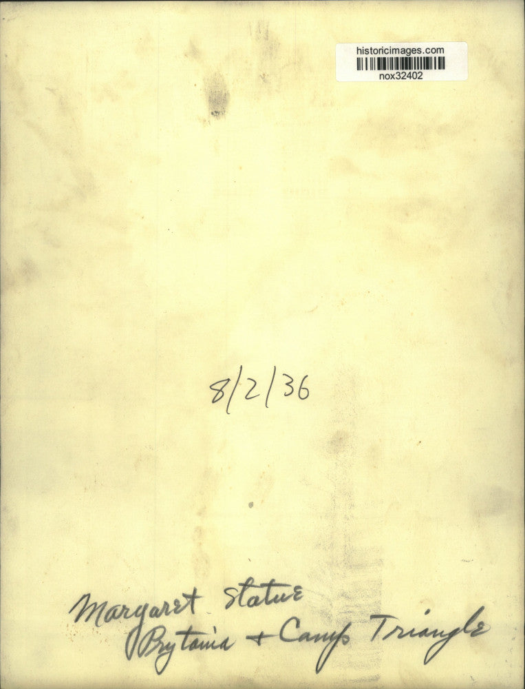 1936 Press Photo The Margaret statue at the Prytania & Camp Triangle.