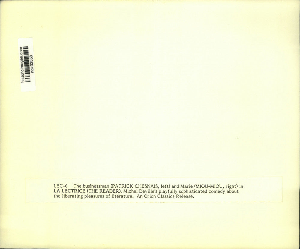 1989 Press Photo Actors Patrick Chesnais, Miou-Miou in "La Lectrice" - nox32558