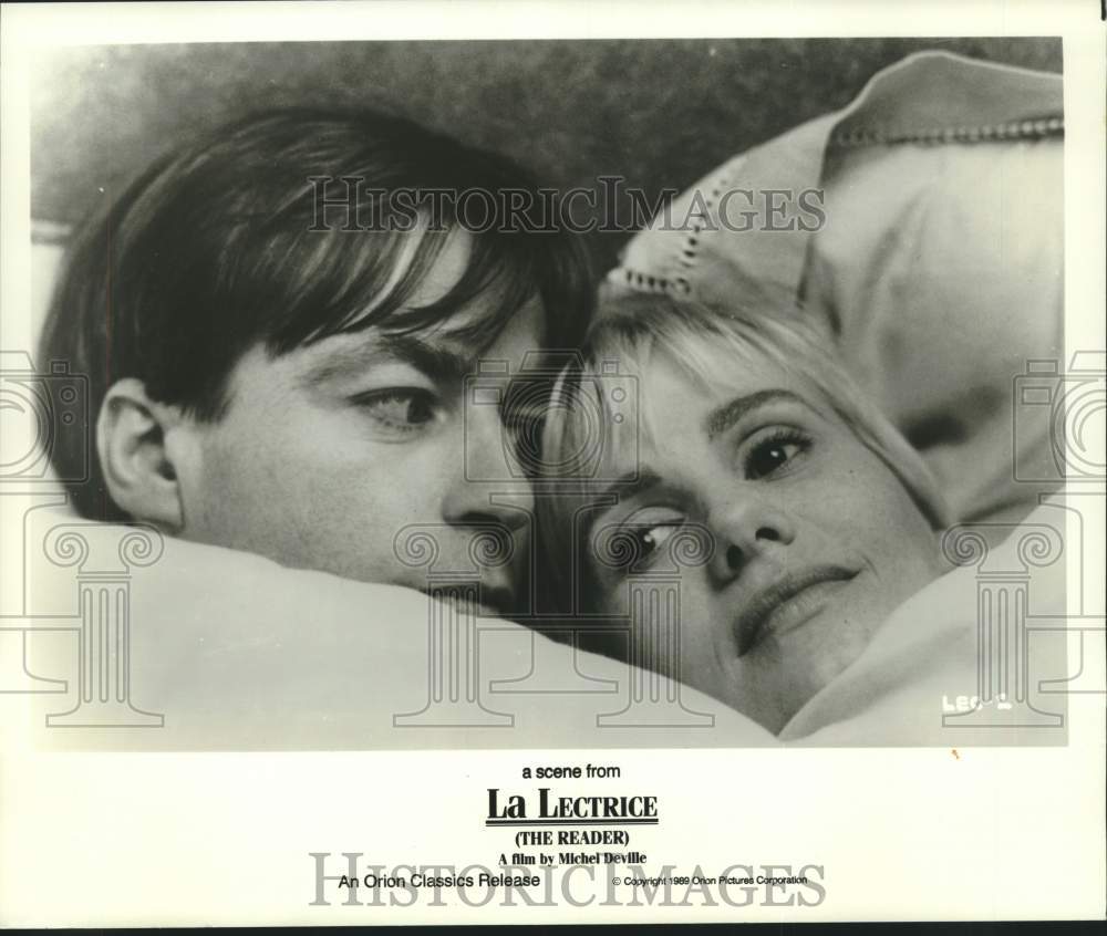 1989 Press Photo Actors Christian Ruche, Miou-Miou in French Film "La Lectrice"