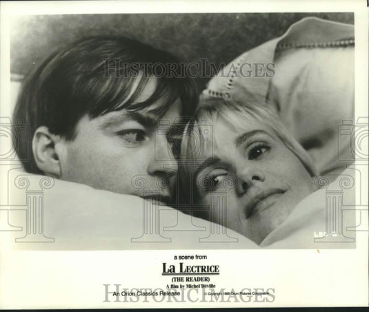 1989 Press Photo Actors Christian Ruche, Miou-Miou in French Film "La Lectrice"