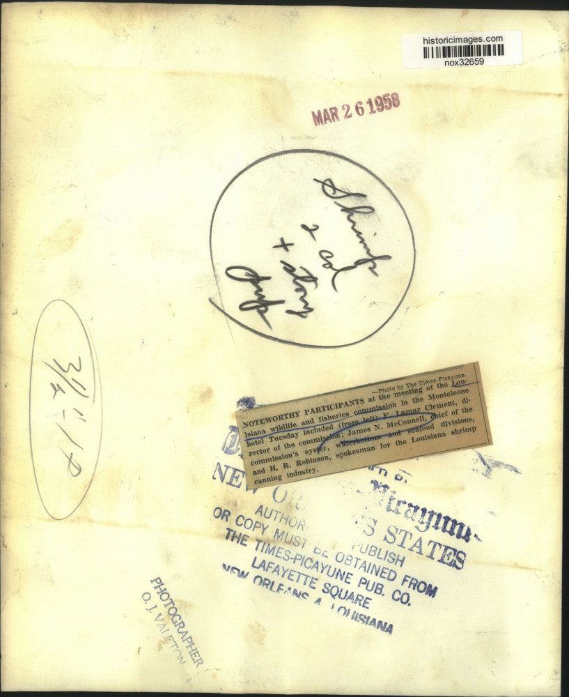 1958 Press Photo Participants of the LA wildlife & fisheries commission meeting