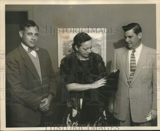 1955 Press Photo American Liberty Marketing Employees, Stanley LeBlanc et al