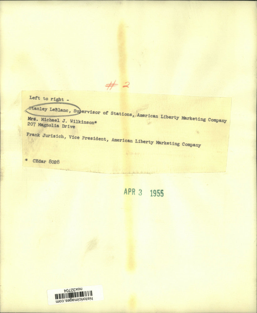 1955 Press Photo American Liberty Marketing Employees, Stanley LeBlanc et al