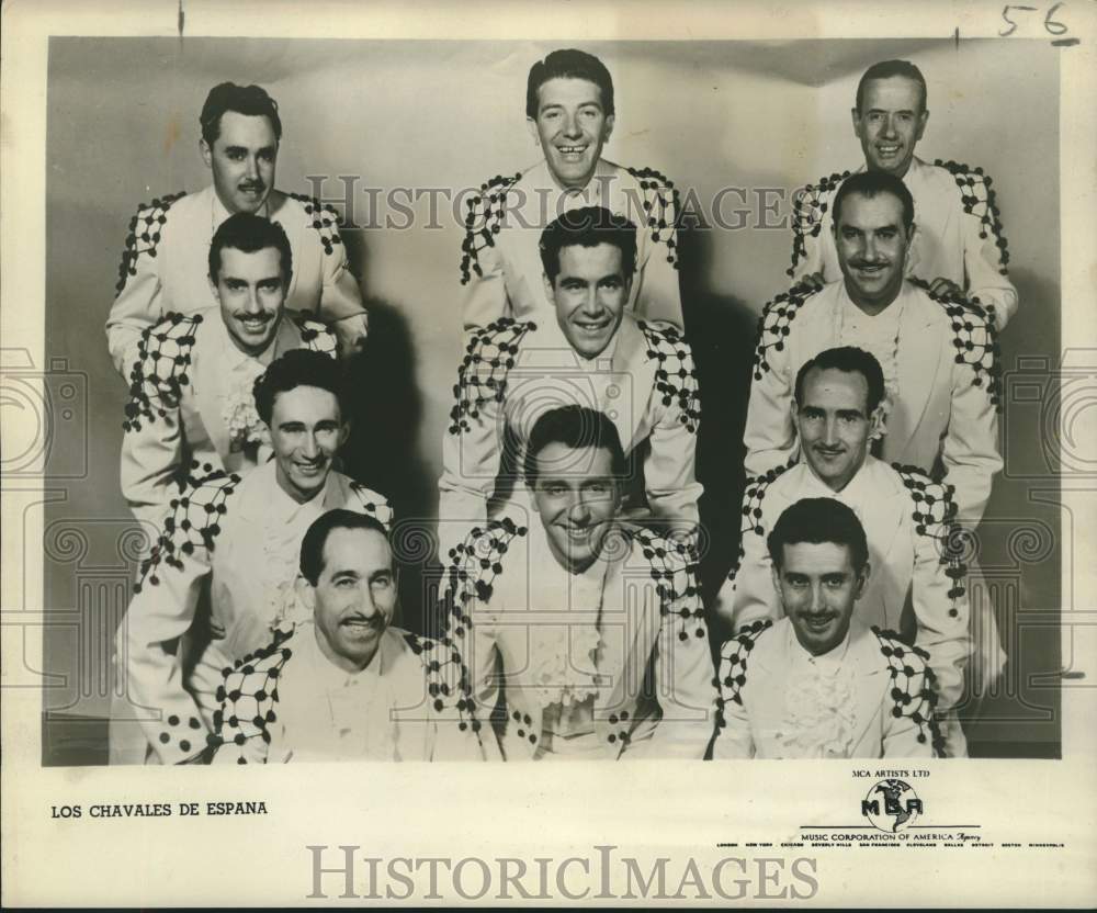 1953 Press Photo Singing Group Los Chevales de Espana - nox32717