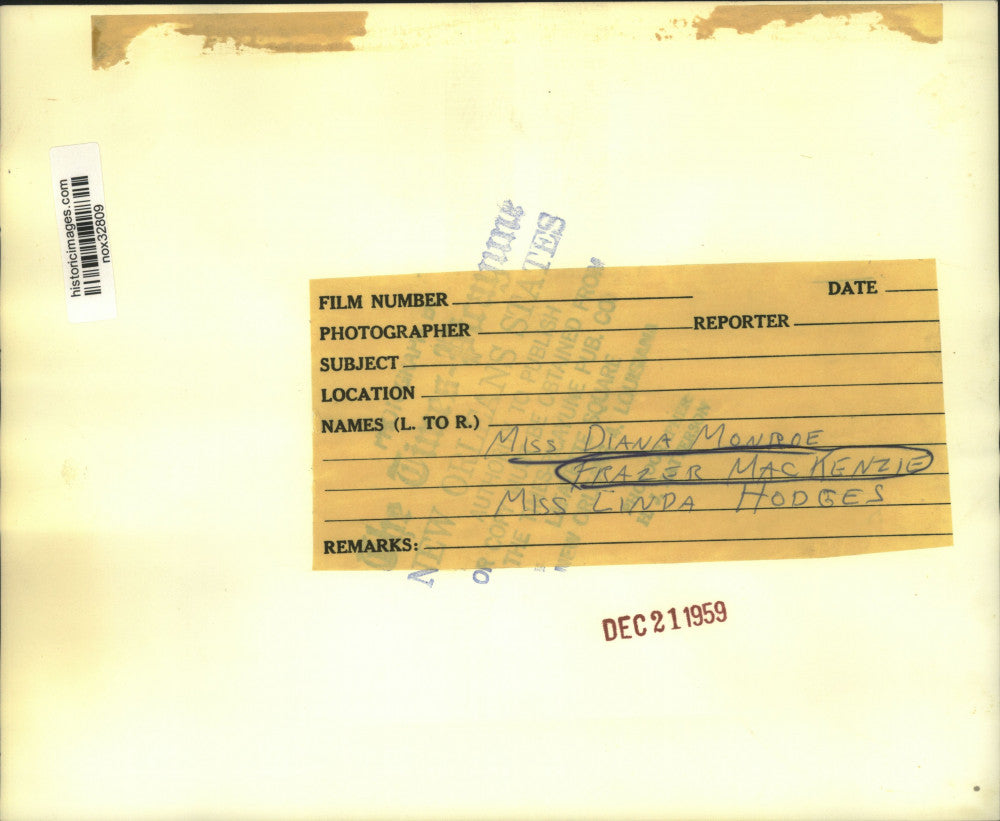 1959 Press Photo Diana Monroe, Frazer MacKenzie, Linda Hodges - nox32809