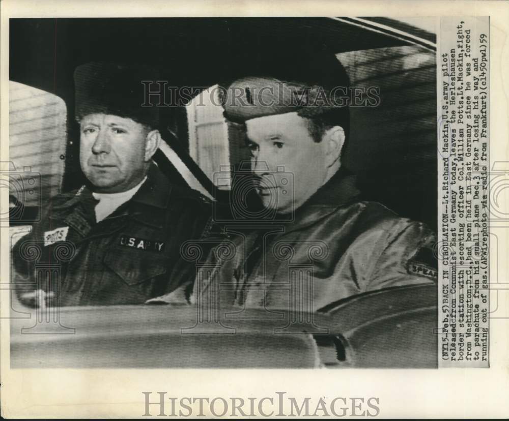 1959 Press Photo Pilot Lieutenant Richard Macklin Released from East Germany