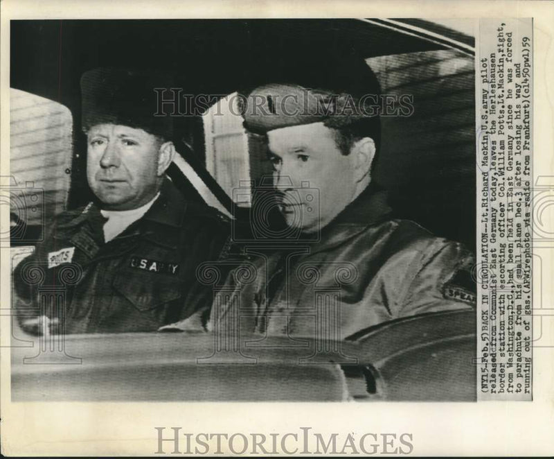 Load image into Gallery viewer, 1959 Press Photo Pilot Lieutenant Richard Macklin Released from East Germany
