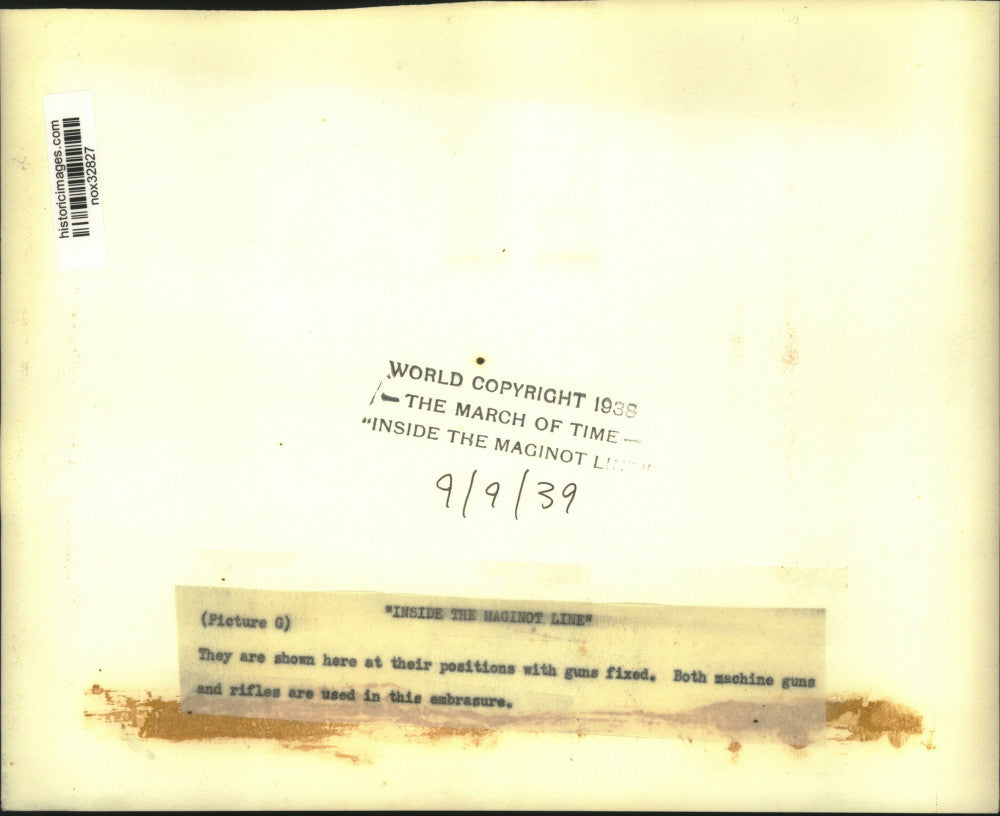 1938 Press Photo French soldiers in position inside the Maginot line - nox32827