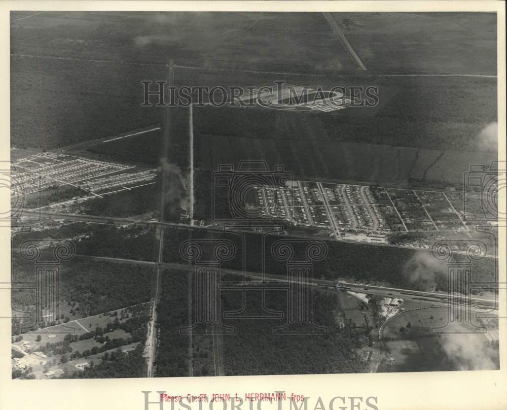 1954 Press Photo Aerial view of Magnolia Race Track - nox32841