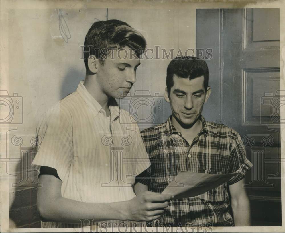 1957 Press Photo Patrick Maher Honored by Columbian Squires Member, New Orleans