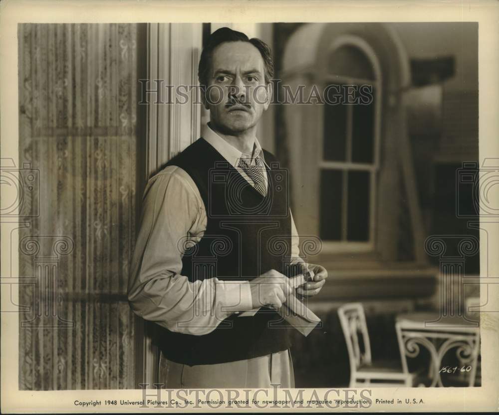 1948 Press Photo Actor Fredric March in "An Act of Murder" - nox32890