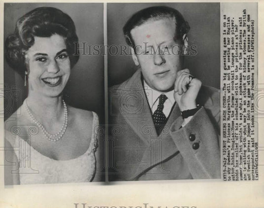 1958 Press Photo Sweden's Princess Margaretha, British Suitor Robin Douglas-Home