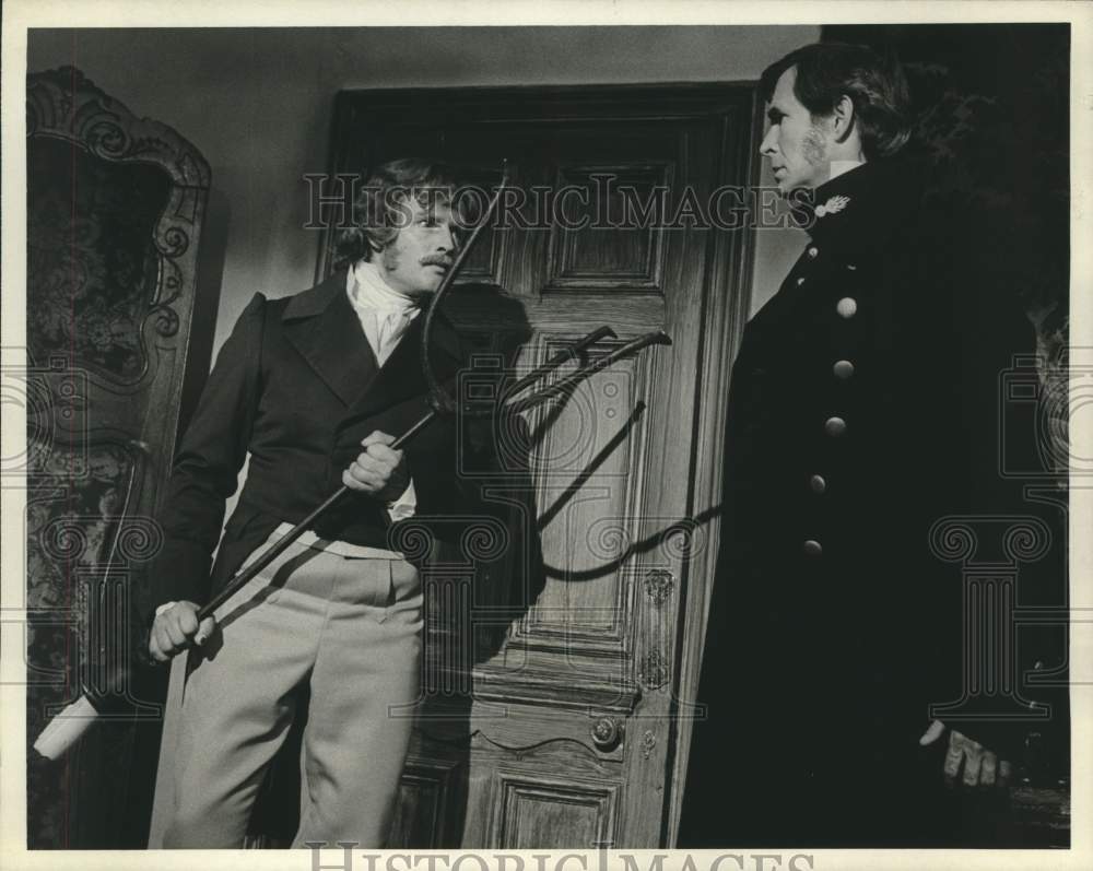 1978 Press Photo Richard Jordan & Anthony Perkins in "Les Miserables."