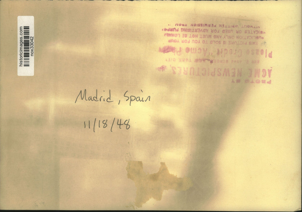 1948 Press Photo Palatial Building in Madrid, Spain - nox33042