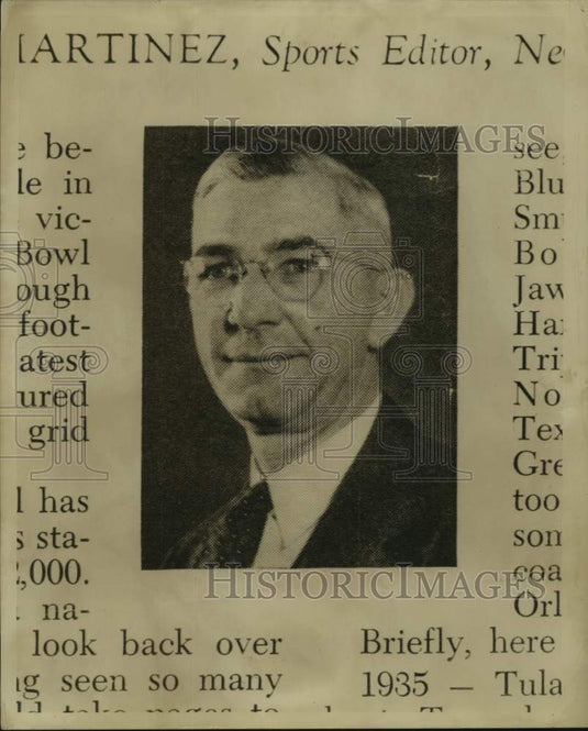 Press Photo Harry Martinez, Sports Editor of "New Orleans States-Item"- Historic Images