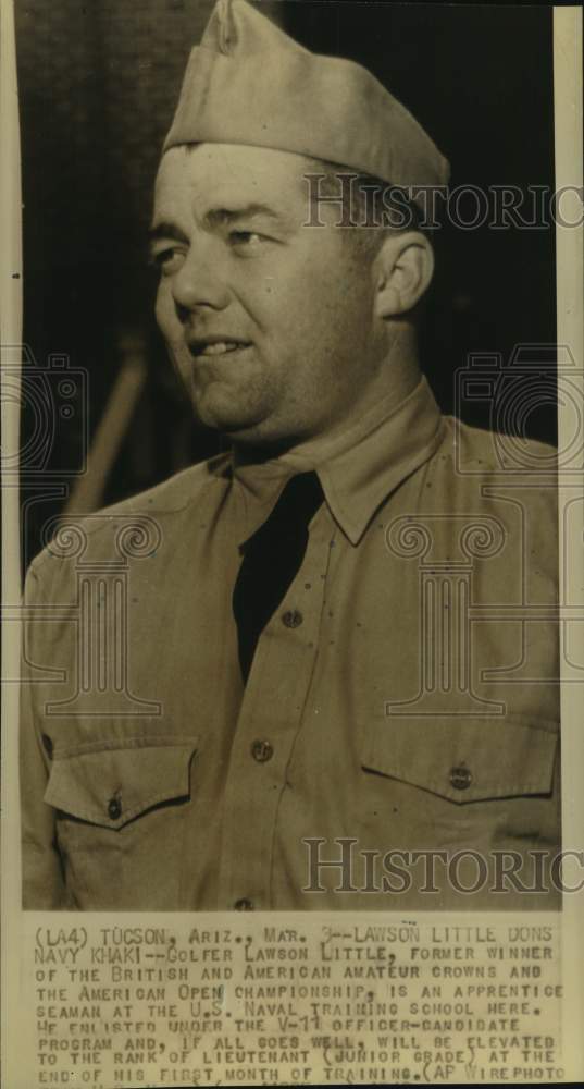 Press Photo Golfer Lawson Little, apprentice seaman at Naval Training School.