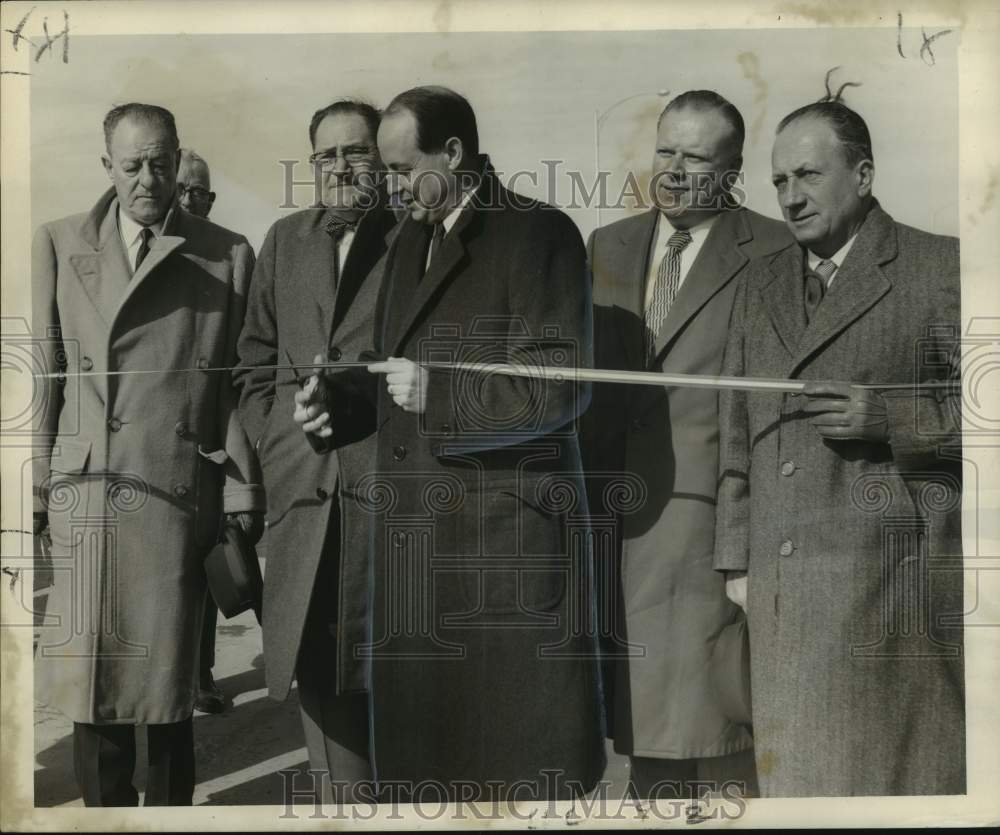1957 Press Photo Dedication Ceremony of Carrollton Interchange, New Orleans