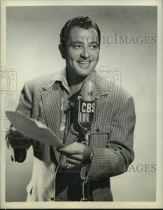 1951 Press Photo Singing Star Tony Martin of Radio's "Carnation Contented Hour"