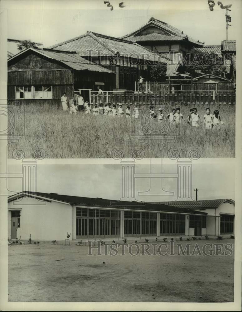 1960 Press Photo New School for Underprivileged Children in Sumoto, Japan