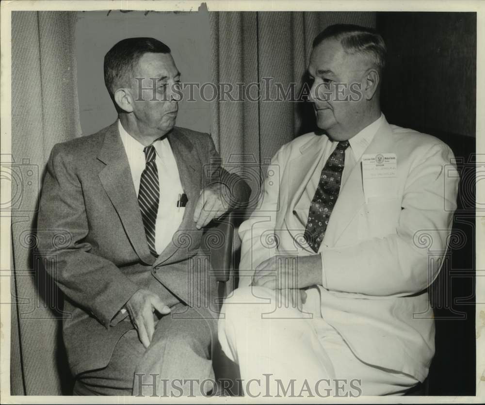 1954 Press Photo Dr. Walter B. Martin chats with a friend - nox33719