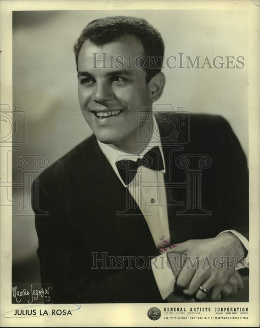 1961 Press Photo Singer Julius La Rosa - nox33834