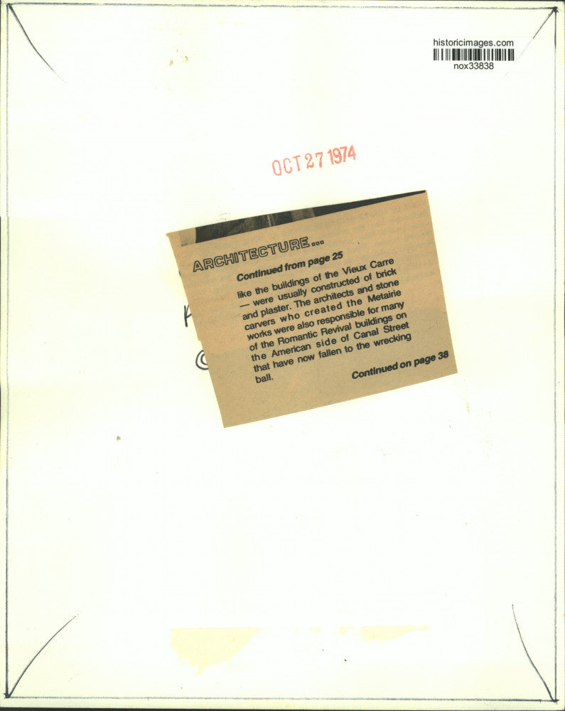 Load image into Gallery viewer, 1974 Press Photo Joseph A. Walter Tomb in Metairie Cemetery, Louisiana
