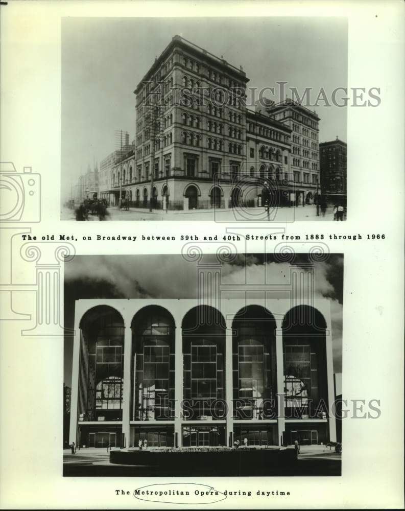 1985 Press Photo The Old &amp; New Metropolitan Opera Houses, New York City