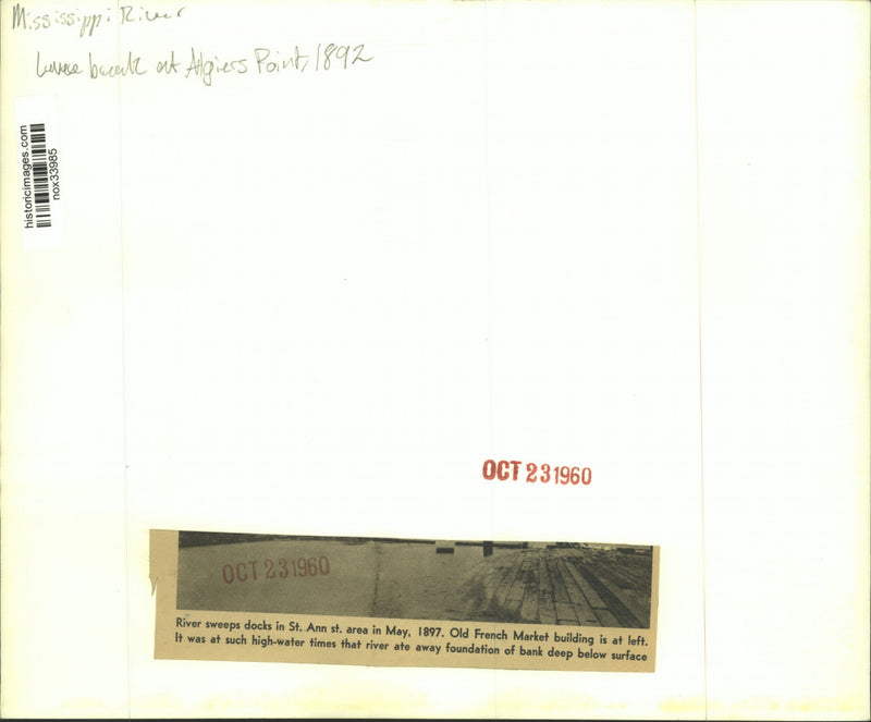 Load image into Gallery viewer, 1960 Press Photo Levee Break at Algiers Point, New Orleans - nox33985

