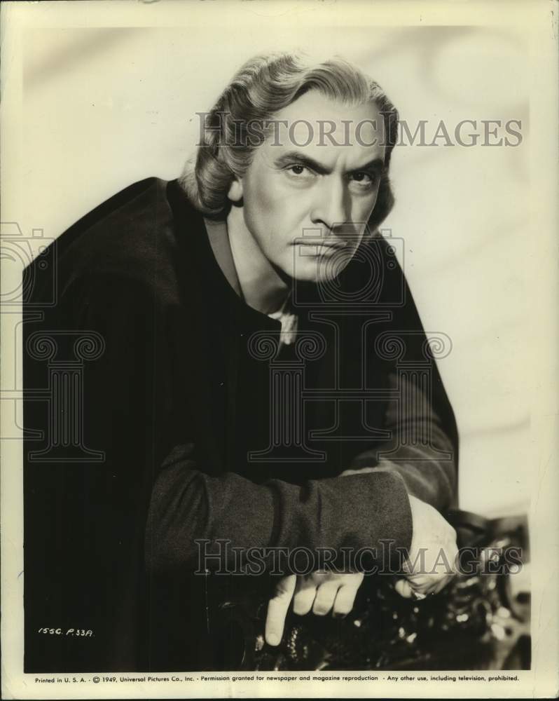 1949 Press Photo Fredric March in the title role in "Christopher Columbus."